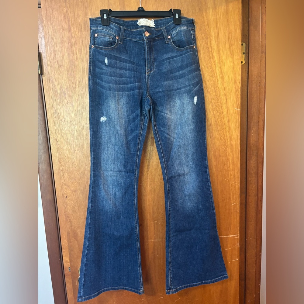 Women's Blue Flared Jeans
